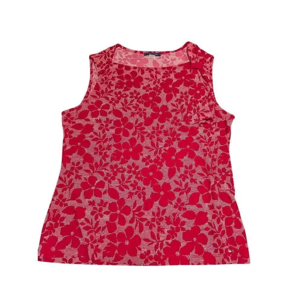 Tommy Hilfiger Sleeveless Suit Separates Floral Top Blouse Women's Size S